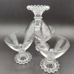 Vintage Anchor Hocking Glasses Cocktail Champagne Dessert Candlewick Boopie